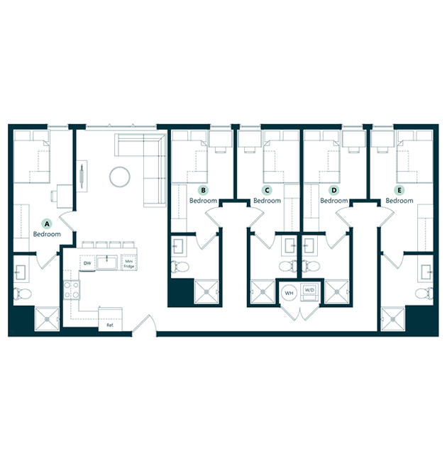 5x5 Standard Floorplan