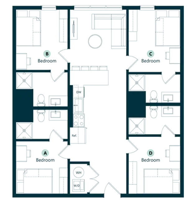 4x4 C Floorplan